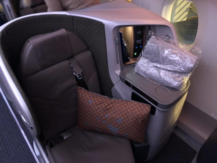 singapore airlines regional business class a350 900 sitz ohne fenster