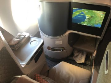 singapore airlines regional business class a350 900 sitz von hinten