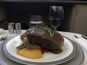 singapore airlines first class 777 steak