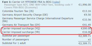 steuern und gebuehren lufthansa fra muc