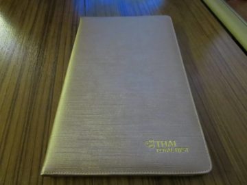 thai airways first class boeing 747 menu 1