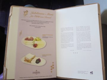 thai airways first class boeing 747 menu 2