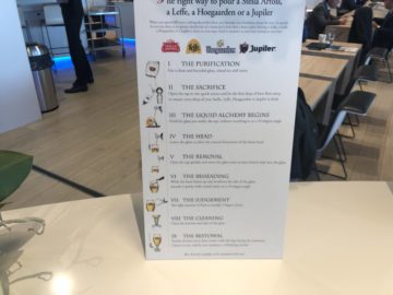 the loft by brussels airlines anleitung bier einschenken