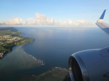 united island hopper landeanflug guam 2