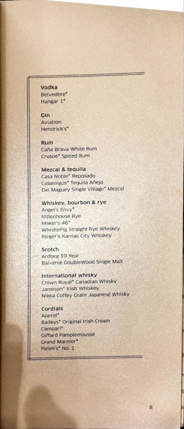 united polaris lounge los angeles getraenke karte 4